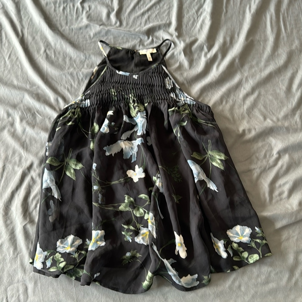 Joie Lined Floral Swing Strappy Tank Top